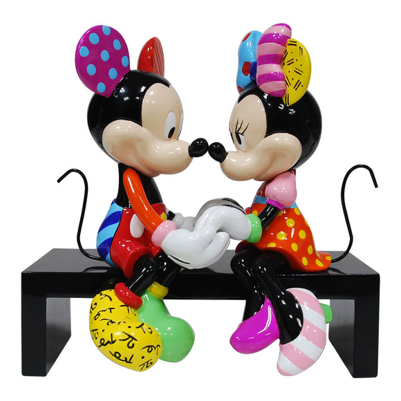 BRITTO MICKEY AND MINNIE MOUSE LOVE FIGURINE