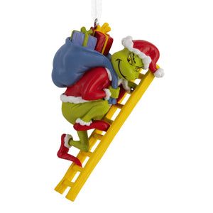 RESIN FIGURAL GRINCH ON LADDER