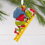 RESIN FIGURAL GRINCH ON LADDER